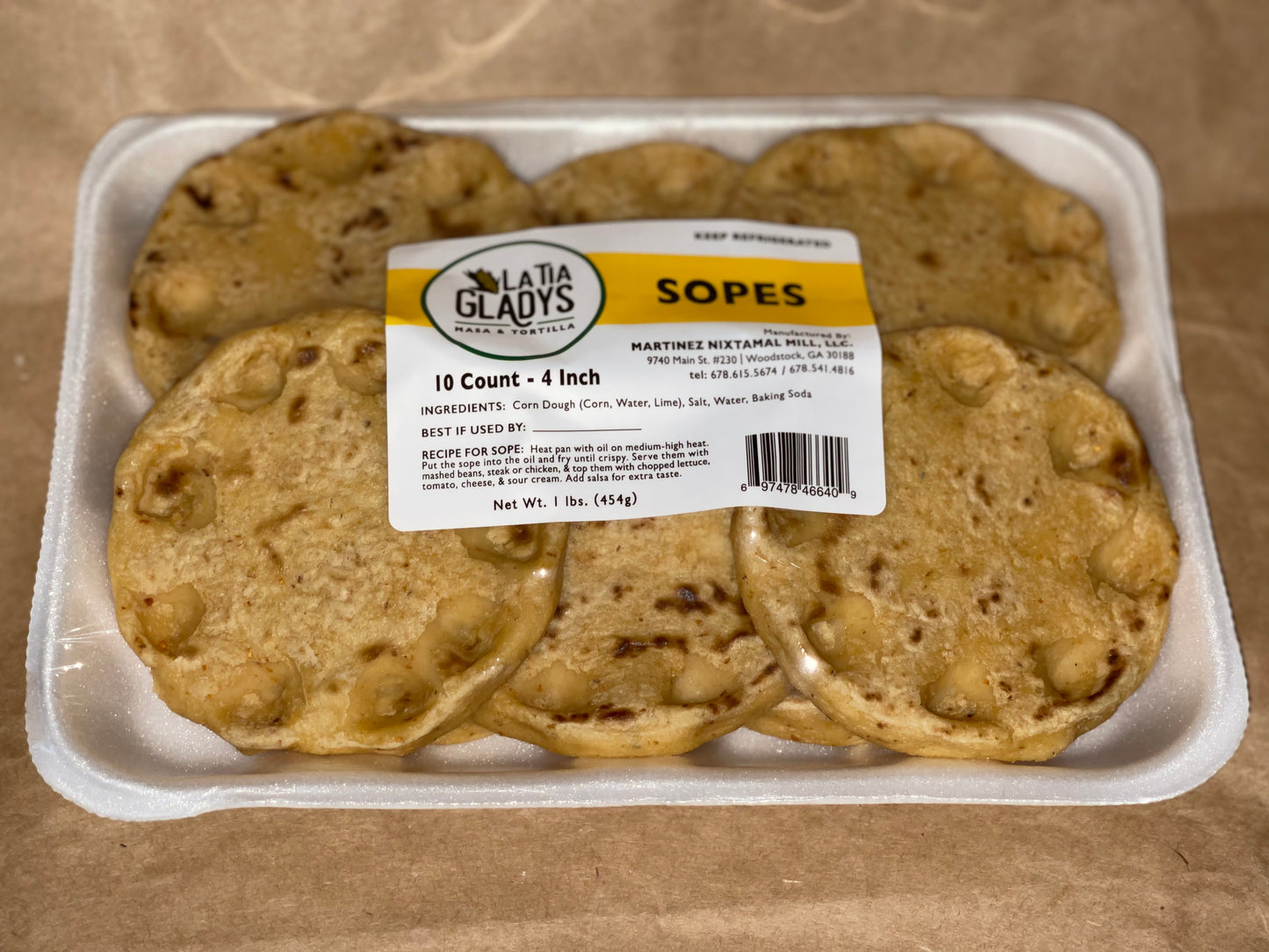 Pre-cooked Sopes / Sopes Per-cocidos 10 Count